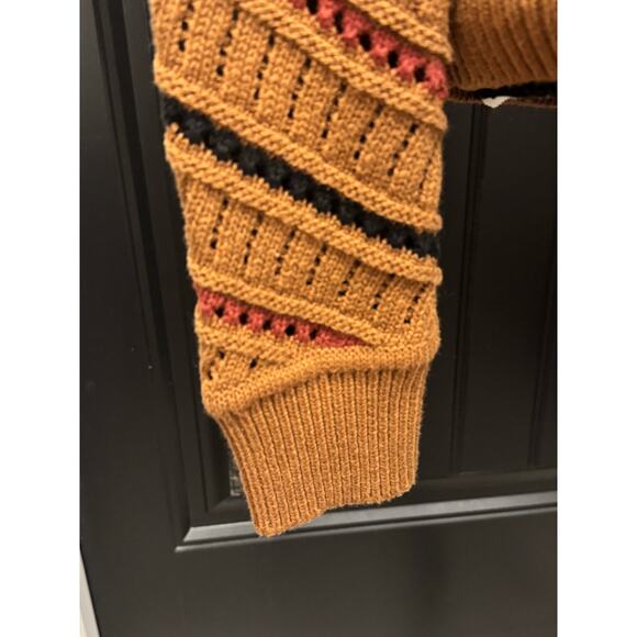 EVEREVE Sawyer Sweater Women's XS Brown Chevron Stripe EUC - Picture 4 of 10